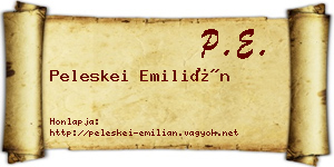 Peleskei Emilián névjegykártya